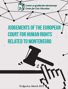 Judgements of the European Court for Human Rights related to Montenegro