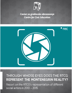 Through whose eyes does the RTCG represent the Montnegrin reality