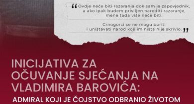 Initiative to Preserve the Memory of Vladimir Barović: The Admiral Who Defended Honour with His Life